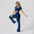 Legging Flare + Top Gisele Suplex Light Azul Marinho