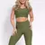 Legging Clássica + Top Liss Jacquard Ondinha Verde Militar - Moda Fitness Direto da Fábrica para Revenda, no Atacado