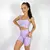 Short Bolso + Top Cris Compressão Violeta Candy