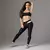 Legging Joy + Top Zoe Bicolor Compressão Preto e Off-White