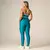 Legging Clássica + Top Sara Bicolor Compressão Azul Capri e Ciano Candy - comprar online