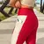 Legging Bolso + Top Ísis Bicolor Compressão Cereja e Off-White - comprar online