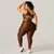 Legging Clássica + Top Letícia Bicolor Compressão Chocolate e Champagne - comprar online