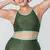Legging Duo + Top Tainá Bicolor Compressão Verde Militar e Verde-Chá - Moda Fitness Direto da Fábrica para Revenda, no Atacado