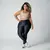 Legging Duo + Top Mayara Bicolor Compressão Preto e Areia