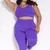 Legging Clássica + Top Jéssica Jacquard Boreal Violeta - Moda Fitness Direto da Fábrica para Revenda, no Atacado