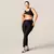 Legging Pulse + Top Meire Bicolor Compressão Preto e Champagne