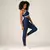Legging Clássica + Top Julia Bicolor Compressão Azul Marinho e Off-White