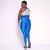 Legging Recorte + Top Kelly Bicolor Compressão Azul Índigo e Off-White - comprar online