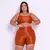 Short Bolso + Top Cris Compressão Terracota