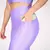 Legging Bolso + Top Clara Bicolor Compressão Lavanda e Pistache - Liss Fitness