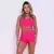 Short Layer + Top Kim Suplex Poliamida Pink