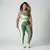 Legging Pulse + Top Meire Bicolor Compressão Verde Oliva e Verde Claro