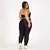 Legging Bolso + Top Clara Bicolor Compressão Preto e Champagne - comprar online