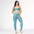 Legging Duo + Top Rafa Bicolor Compressão Cristal e Off-White