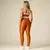 Legging Duo + Top Rafa Bicolor Compressão Terracota e Off-White - comprar online