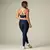 Legging Clássica + Top Luiza Bicolor Compressão Night Blue e Pistache - comprar online