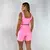 Short Bolso + Top Cíntia Compressão Rosa - comprar online