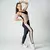 Legging Pulse + Top Meire Bicolor Compressão Preto e Areia