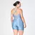 Short Meia-Coxa + Top Laís Compressão Azul Gris - comprar online