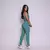 Legging Clássica + Top Luiza Jacquard Ondinha Verde Mar - comprar online