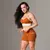 Short Bolso + Top Kim Bicolor Jacquard Canelado Terracota e Off-White