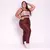 Legging Clássica + Top Cris Bicolor Compressão Chocolate e Areia