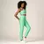 Legging Clássica + Top Julia Bicolor Compressão Pistache e Off-White