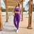 Legging Bolso + Top Ísis Bicolor Compressão Violeta e Lavanda