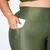 Legging Bolso + Top Alana Bicolor Compressão Verde Militar e Off-White na internet