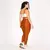 Legging Clássica + Top Juliana Bicolor Compressão Terracota e Off-White - comprar online