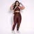 Legging Recorte + Top Kelly Bicolor Compressão Chocolate e Off-White