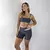 Short Joy + Top Zoe Bicolor Compressão Grafite e Silver