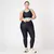 Legging Duo + Top Tainá Bicolor Compressão Preto e Azul Capri