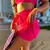 Short-Saia + Top Luara Suplex Poliamida Pink - comprar online