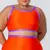 Short Duo + Top Tainá Bicolor Compressão Laranja e Lilac na internet