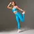 Legging Clássica + Top Nayara Bicolor Compressão Azul Céu e Azul Claro