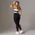 Legging Duo + Top Juliana Bicolor Jacquard Canelado Preto e Off-White - loja online