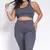 Legging Clássica + Top Jéssica Jacquard Boreal Grafite - Moda Fitness Direto da Fábrica para Revenda, no Atacado