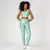 Legging Duo + Top Tainá Bicolor Compressão Verde-Chá e Off-White