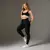 Legging Clássica + Top Nayara Bicolor Compressão Preto e Off-White