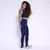 Legging Clássica + Top Serena Jacquard Chevry Night Blue - comprar online