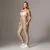 Legging Clássica + Top Kim Bicolor Compressão Areia e Off-White