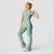 Legging Flare + Top Gisele Suplex Light Verde Chá
