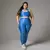 Legging Clássica + Top Anne Compressão Azul Cobalto­