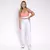 Legging Clássica + Top Kim Bicolor Compressão Branco e Flamingo