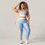 Legging Pulse + Top Meire Bicolor Compressão Azul Candy e Amarelo Candy