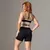 Short Bolso + Top Kim Bicolor Jacquard Canelado Preto e Off-White na internet