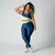 Legging Pulse + Top Meire Bicolor Compressão Night Blue e Pistache