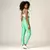 Legging Clássica + Top Juliana Bicolor Compressão Verde Candy e Off-White - comprar online